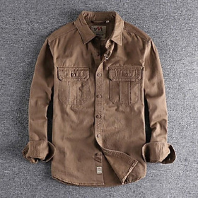 Áo sơ mi túi hộp phong cách Retro_dã ngoại