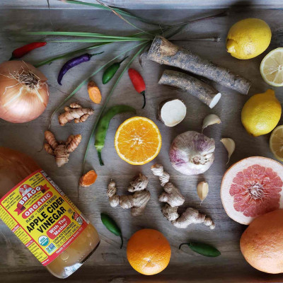 [Tặng ống hút inox] Dấm táo Bragg Organic bổ sung lợi khuẩn