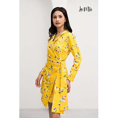 Đầm Công Sở Cotton, Đắp Chéo Thắt Dây Eo Maxivic, La Mộc - LM72120