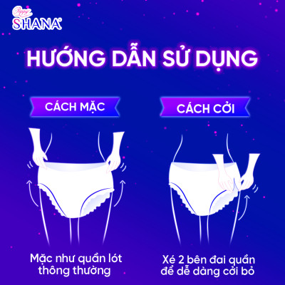 [MUA 1 TẶNG 1] Băng Vệ Sinh Quần Peppy Shana Ngày Đêm Siêu Thấm, Freesize, Chống Tràn Tối Đa