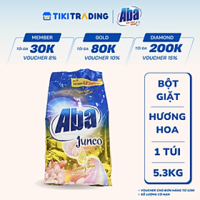 Bột Giặt Aba Junco Hương Hoa 5.3kg