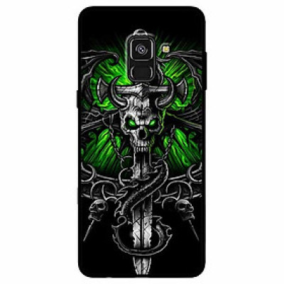 Ốp lưng dành cho Samsung A8 2018 mẫu Rồng Nền Xanh