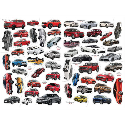 Sách - Bóc Dán Hình Sticker Thông Minh - Cars: Các Hãng Xe Hơi Trên Thế Giới - Tập 3 - Việt Thư