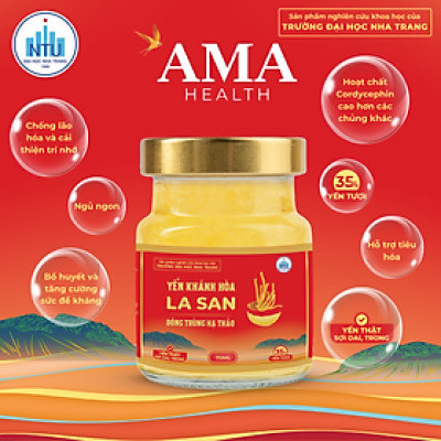 [CÓ 35% YẾN TƯƠI] Yến Khánh Hòa La San Đông Trùng Hạ Thảo