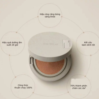 Phấn nước thuần chay su:m37 Skin-Stay Soft Glow Cushion SPF+/ PA+++ 13g (kèm lõi refill)