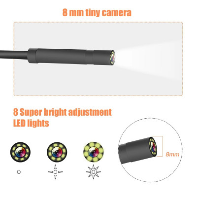 Camera Nội Soi Công Nghiệp Chống Nước P40 IP67 1080P Với Màn Hình 4.3 Inch 8LED - Hàng Nhập Khẩu