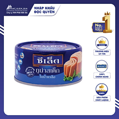 Cá Ngừ Xắt Khúc Ngâm Nước Muối Sealect 165g - Nhập Khẩu Thái Lan | Sealect Tuna Steak in Brine 165g