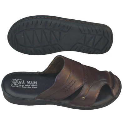 Dép Bít Mũi Nam Da Bò Thật TiTi ĐÔ Cao Cấp GSB2084d