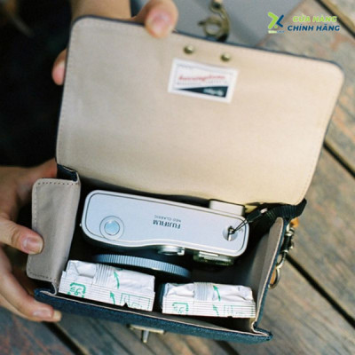 Túi máy ảnh Herringbone Tiny Mellow Canvas - Khaki color