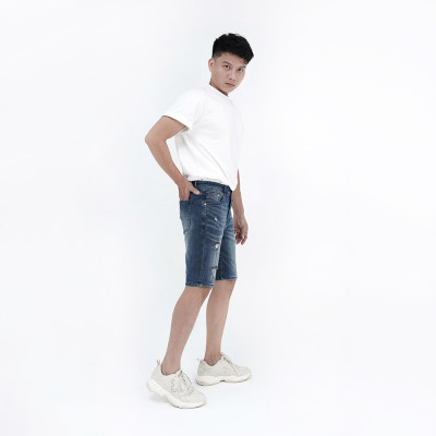 Quần Short Jeans Nam Cao Cấp HUNTER X-RAYS S35 Form Slimfit Màu Xanh S35