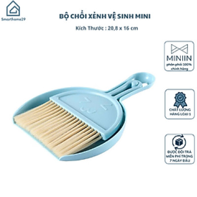 Bộ Chổi Và Xẻng Quét Tròn Mới - Quét Bàn Thờ, VĂN PHÒNG - Chổi Và Ki Quét Bụi Mini Hốt Rác Vệ Sinh Nhà Cửa - Hàng Chính Hãng MINIIN