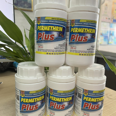 Thuốc diệt muỗi nhập khẩu nguyên chai Anh Quốc Permethrin Plus 50EC chai 200 ml