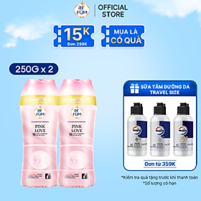 Combo 2 Hạt Xả Thơm Quần Áo Arfum Lưu Hương Tới 16 Tuần, Làm Mềm Vải Và Chống Tĩnh Điện (250gr/Chai)- 2 mùi hương