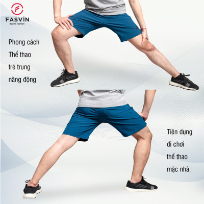 Quần short nam FASVIN thể thao vải gió thoải mái chuẩn phom siêu nhẹ Q25475.HN