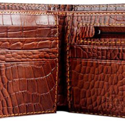 Ví Nam Vân Cá Sấu Huy Hoàng HT2112 (12.5 x 10 cm) - Nâu