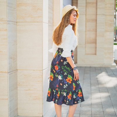 Váy Midi Xoè Lily SKI034 Thời trang thiết kế Hity