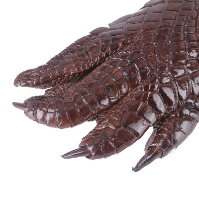 Móc khóa da cá sấu Huy Hoàng nguyên màu nâu đất HC8272