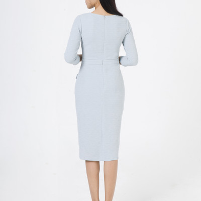 De Leah - Đầm Ôm Len Dáng Dài - Xanh