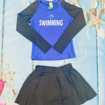 Váy Bơi Dài Tay Họa Tiết Trẻ Trung