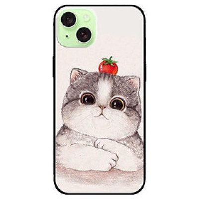 Ốp lưng dành cho Iphone 15 - Iphone 15 Plus - Iphone 15 Pro - Iphone 15 Pro Max - Mèo Và Cà Đỏ - Hàng Chính Hãng
