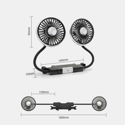Quạt Điện Jack Cắm USB Gắn Ghế Ô Tô Xoay 360 Độ | Quạt Điện Gắn Ghế Xe Ô Tô Xoay 306 Độ Tiện Dụng, Tốc Độ Quạt Nhanh, Làm Mát Tốt