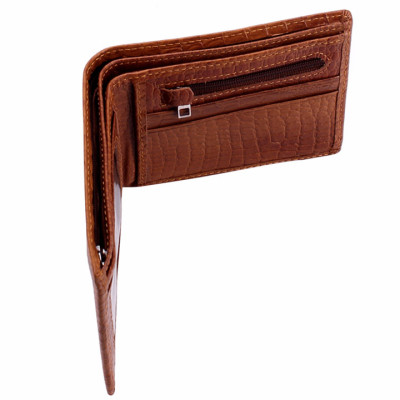 HJ2110 - Bóp nam Huy Hoàng vân cá sấu gai nhỏ màu da 