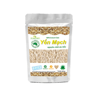 Combo 11 Túi Yến Mạch Nguyên Chất Ăn Liền Xuân An [ko đường] Túi 400G(Tặng Kèm 11 Túi Yến Mạch 150G)