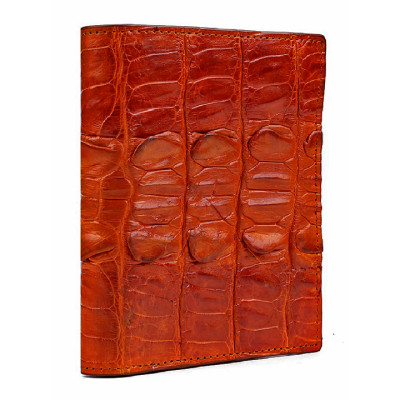 HC2257-2258-2259-2701 - Ví nam Huy Hoàng da cá sấu kiểu đứng gai đuôi màu vàng bò, đen, nâu đỏ, nâu đất