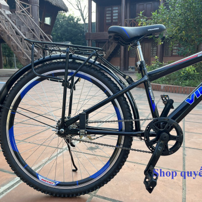 Xe đạp thể thao Vinabike cỡ 24, 26in 3 màu xanh/đỏ/đen, Phù hợp với người cao 1m35 trở lên