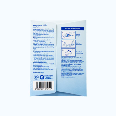 Băng cá nhân trẻ em Pharmacity bảo vệ vết thương hở (10 miếng/hộp)