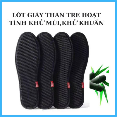 Lót giày cho nam và nữ khử mùi sợi tre , thơm tự nhiên , vải lưới đàn hồi thông hơi , thoáng khí khử mùi hôi hiệu quả  , giúp bảo vệ bàn chân , giữ chân sạch sẽ và khô ráo nhỏ gọn tiện lợi