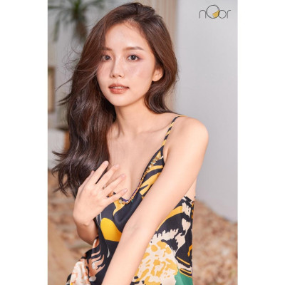 Váy lụa nâu sang trọng Carmel - NV525