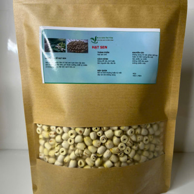 Hạt sen sấy khô - Sản phẫm hữu cơ - Gói 500gr