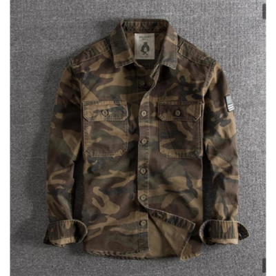 Áo sơ mi túi hộp phong cách Retro_dã ngoại