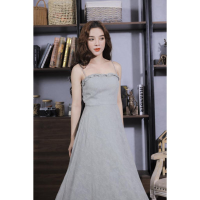 Váy 2 Dây Đi Dự Tiệc Màu Xanh Ngọc 23V033 Pi Style