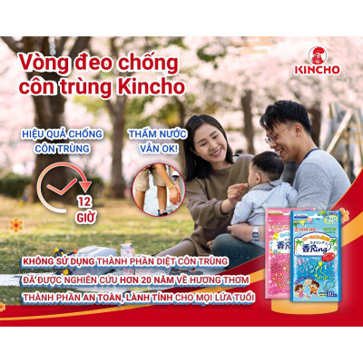 Vòng đeo tay tránh muỗi KINCHO 30 cái (Hương trái cây)