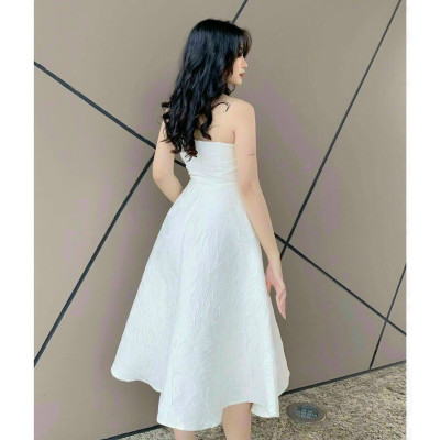 Đầm gấm hoa cao cấp ( có mút)