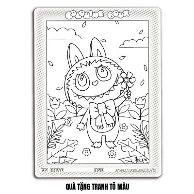 Xếp hình A4 -30 mảnh ghép Tia Sáng: 030-176 - Labubu trong rừng thẳm tặng tranh tô màu