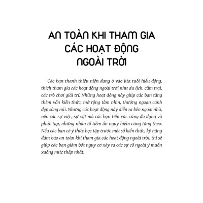 An Toàn Khi Tham Gia Các Hoạt Động Ngoài Trời Và Phòng Chống Thiên Tai