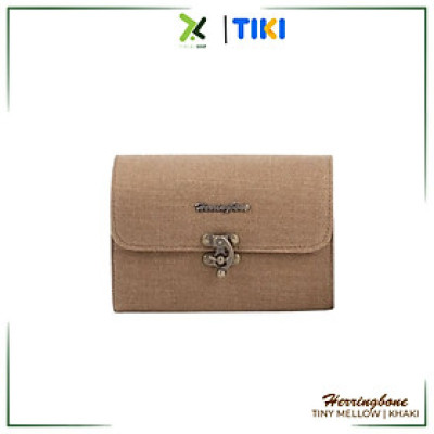 Túi máy ảnh Herringbone Tiny Mellow Canvas - Khaki color