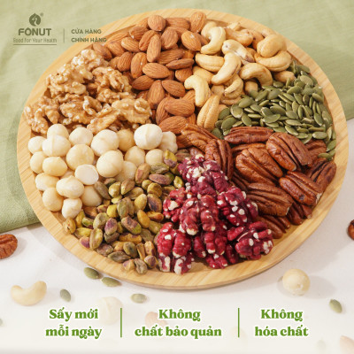 Hạt dinh dưỡng mix 8 loại Fonut hũ 350g/500g, hạt ngũ cốc dinh dưỡng cho bà bầu, làm sữa