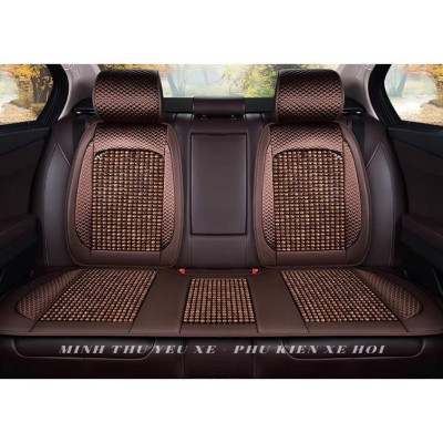 (Full bộ xe 5 chỗ) Lót Ghế Ô Tô hạt gỗ massage cao cấp chất liệu gỗ thoáng mát, thoải mái khi lái xe