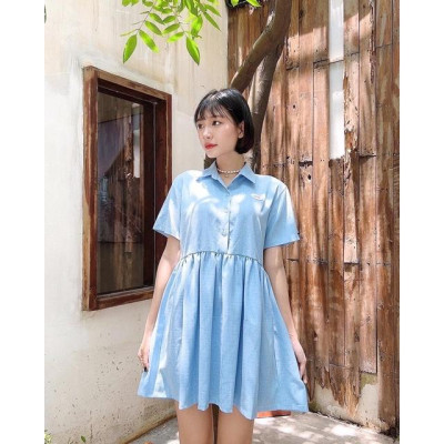 UPZ Đầm Babydoll Logo Chữ (4 Màu)