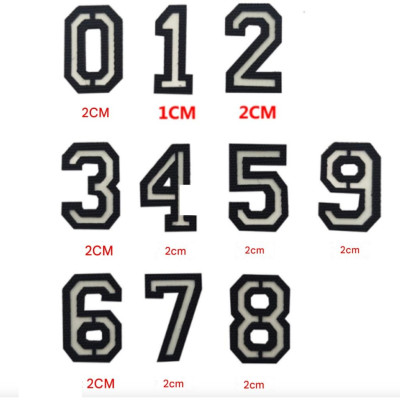 Patch_velcro số 0-9 cắt laser phát sáng gắn ba lô_túi xách