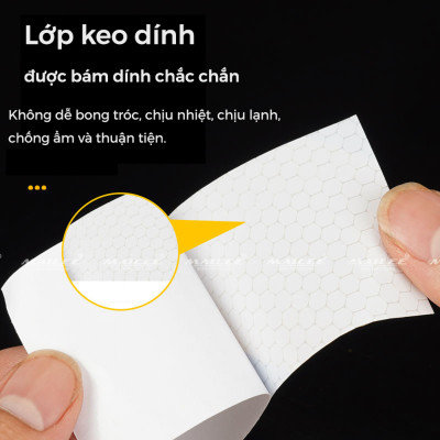 Cuộn Decan Phản Quang Dán Xe Tải Xe Rơ Mooc Mai Lee PQ-25DTS (25m x 5cm) Màu Đỏ Trắng Sọc Chéo, An Toàn Ban Đêm, Chất liệu PVC chống thấm nước