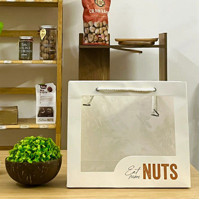 Combo Quà Tặng - Hạt Dinh Dưỡng Cao Cấp Oaky Hạnh Nhân Mỹ, Óc Chó Vàng, Nho Khô - Tặng kèm Túi Giấy Sang Trọng