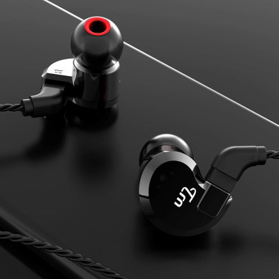 Tai nghe thể thao lai HiFi 2 pin Cáp có thể tháo rời  3,5 mm 2DD + 2BA TRN V80 