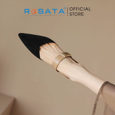 Dép sục cao gót nữ quai ngang phối màu ROSATA RO631 - HÀNG VIỆT NAM - BKSTORE