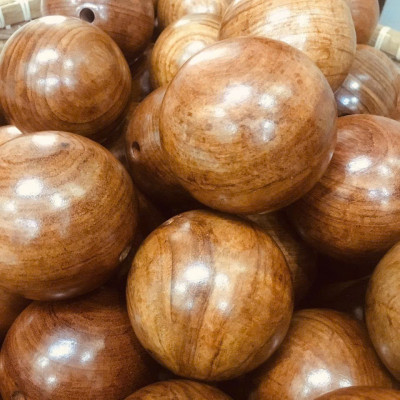 Vòng Lắc Eo Giảm Mỡ Bụng Gỗ Hương Cao Cấp - Vòng 40 hạt 6cm ( video , hình thật ) 