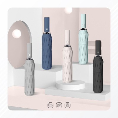 Dù Che Nắng Gấp Mở Tự Động - Ô Che Mưa Cao Cấp 12 Nan Chống Tia UV Bức Xạ Tuyệt Đối